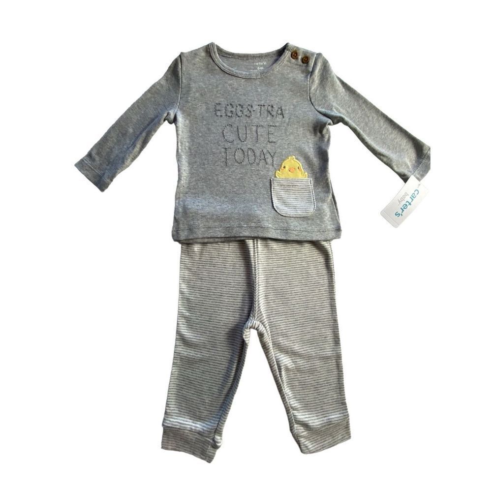 CARTER’S BABY BOY 6M Top & Pants Easter Outfit Set